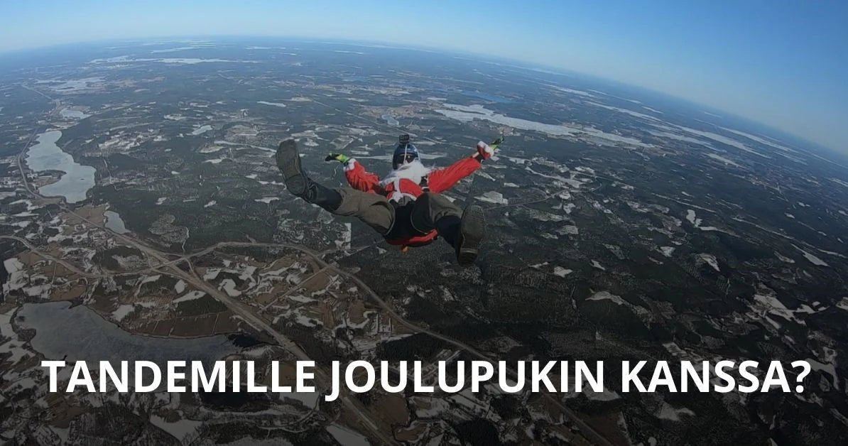 Joulupukkitandemeita ja alkeiskurssit 2025 - Skydive Jyväskylä